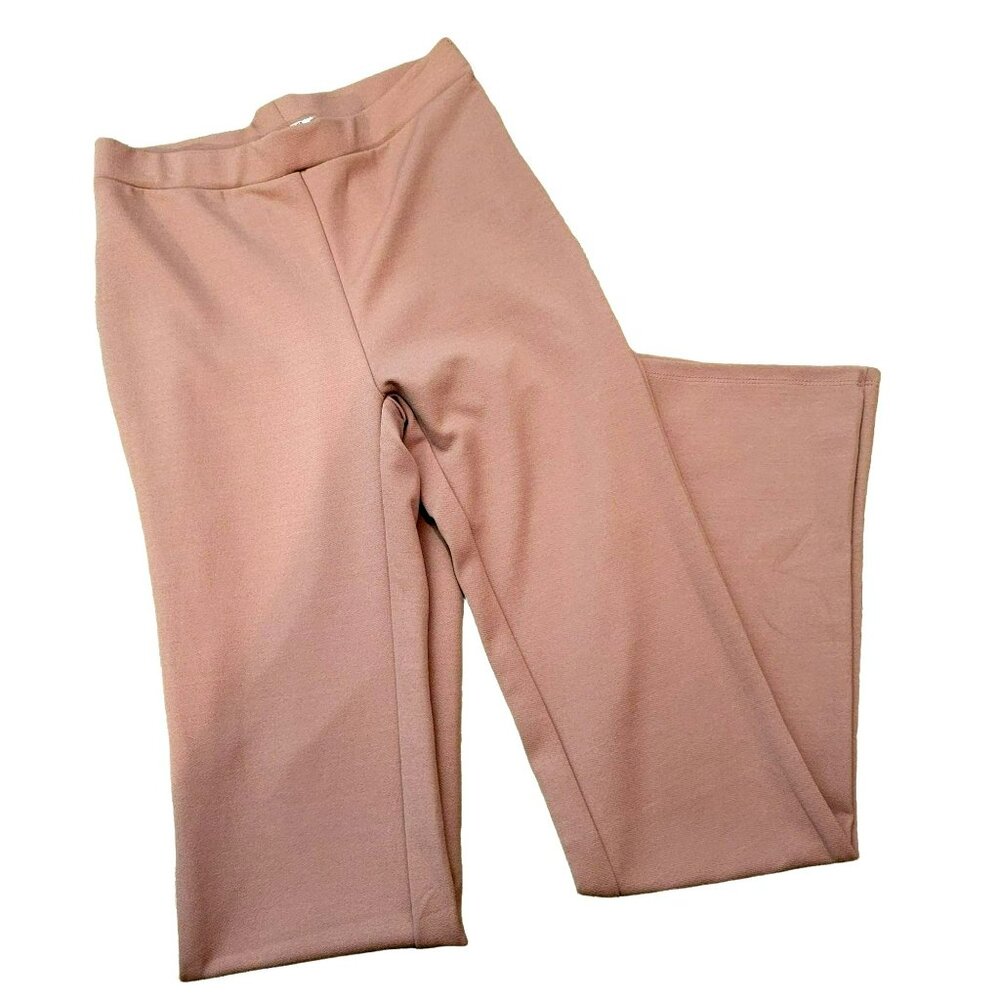Cotton On Flare Pants Womans Pull On Cocoa Bean Brown Tall Size Small JJ1538